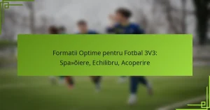 Formatii Optime pentru Fotbal 3V3: Spațiere, Echilibru, Acoperire